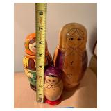 Vintage Wooden Matryoshka Nesting Dolls Lot 7-Piece Set + 2 Extras