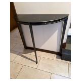 Black Demi Lune Console Table Half Moon Sofa Entry Table 31in Wide