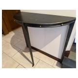 Black Demi Lune Console Table Half Moon Sofa Entry Table 31in Wide