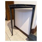 Black Demi Lune Console Table Half Moon Sofa Entry Table 31in Wide