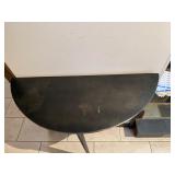 Black Demi Lune Console Table Half Moon Sofa Entry Table 31in Wide