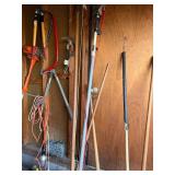Large Collection of Yard Tools including Husqvarna Weed Trimmer