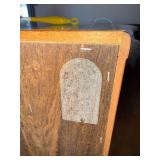 Vintage Rosewood Danish MCM Sliding Tambour Door Credenza Cabinet with Pull Out Drawers for Storage