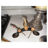 Vintage Barware & Silverplate Decor Lot Shaker Pourers Candle Holder