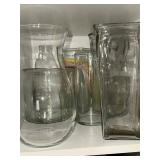 Mixed Vintage Vase & Decorative Glassware Lot Copper Ceramic Glass