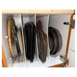 Mixed Kitchen Bakeware Lot Pans Racks Rolling Pin Towels Used