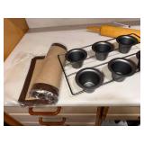 Mixed Kitchen Bakeware Lot Pans Racks Rolling Pin Towels Used