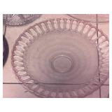 Assorted Vintage Serving Pieces Glass Plates Bowls Tray 7pc Lot