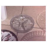 Assorted Vintage Serving Pieces Glass Plates Bowls Tray 7pc Lot