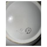 Italian Art Pottery Floral Majolica Centerpiece Bowl 14in Used
