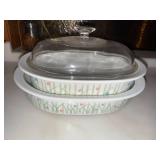 Corning Classic Elegance Fresh Garden Oval Casseroles w/ Lid Set