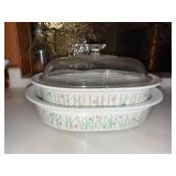 Corning Classic Elegance Fresh Garden Oval Casseroles w/ Lid Set