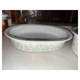 Corning Classic Elegance Fresh Garden Oval Casseroles w/ Lid Set