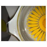 Vintage Pyrex Enamelware Mixing Bowl Casserole Lot Sunflower