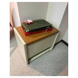 Locking Lateral File Cabinet Woodgrain Top Metal Office Storage