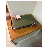 Locking Lateral File Cabinet Woodgrain Top Metal Office Storage