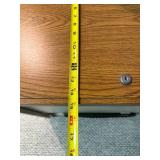 Locking Lateral File Cabinet Woodgrain Top Metal Office Storage