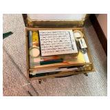 Vintage Drafting Board Art Supply Case w/ T-Square & Drawing Tools