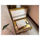 Vintage Drafting Board Art Supply Case w/ T-Square & Drawing Tools