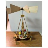 Vintage Wooden Christmas Pyramid Candle Carousel Erzgebirge Style