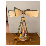 Vintage Wooden Christmas Pyramid Candle Carousel Erzgebirge Style