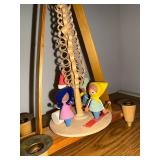 Vintage Wooden Christmas Pyramid Candle Carousel Erzgebirge Style