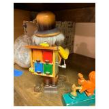 Vintage Wooden Folk Art Beekeeper Figure Squirrel Horse Lot