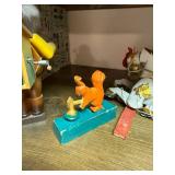 Vintage Wooden Folk Art Beekeeper Figure Squirrel Horse Lot