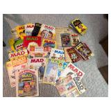 Vintage MAD Magazine & Paperback Book Lot 1960s-70s Mixed Condition