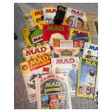 Vintage MAD Magazine & Paperback Book Lot 1960s-70s Mixed Condition