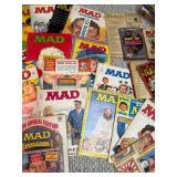 Vintage MAD Magazine & Paperback Book Lot 1960s-70s Mixed Condition