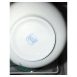 Japanese Porcelain Tea Set Boxed Teapot 5 Cups Saucers Floral Gold