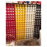 Vintage Modular Plastic Bottle Racks Retro Wine Storage Set 4 Colors