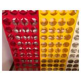Vintage Modular Plastic Bottle Racks Retro Wine Storage Set 4 Colors