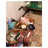 Large Mixed Lot Vintage Cookie Tins Holiday Biscuit Storage Containers