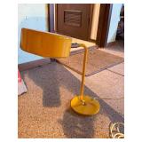 Vintage Yellow Metal Desk Lamp MCM 1970s Table Light Used