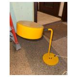 Vintage Yellow Metal Desk Lamp MCM 1970s Table Light Used
