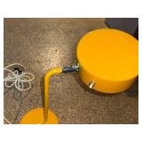 Vintage Yellow Metal Desk Lamp MCM 1970s Table Light Used