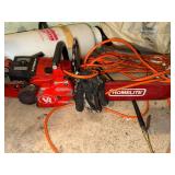 Vintage Homelite Gas Chainsaw w/ Bar Cover Red Used Untested