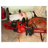 Vintage Homelite Gas Chainsaw w/ Bar Cover Red Used Untested