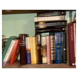 Large Mixed Hardcover Book Lot Fiction History Biography Decor Used