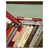 Large Mixed Hardcover Book Lot Fiction History Biography Decor Used