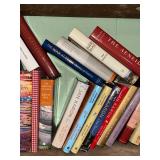 Large Mixed Hardcover Book Lot Fiction History Biography Decor Used