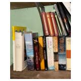Large Mixed Hardcover Book Lot Fiction History Biography Decor Used