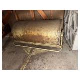 Vintage Steel Lawn Roller Yard Garden Tow-Behind Pull Roller Rusty