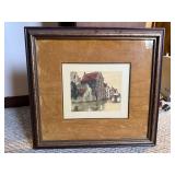 Vintage Framed Bruges Canal Scene Print Wall Art 20x19 Attributed