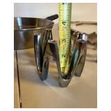 Mixed Silverplate Serving Tray Pan Candle Holder Lot 6 Pcs Vintage