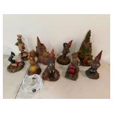 Tom Clark Gnome Figurines Lot w/ Royal Copenhagen Crystal Bowl