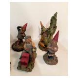 Tom Clark Gnome Figurines Lot w/ Royal Copenhagen Crystal Bowl
