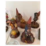 Tom Clark Gnome Figurines Lot w/ Royal Copenhagen Crystal Bowl